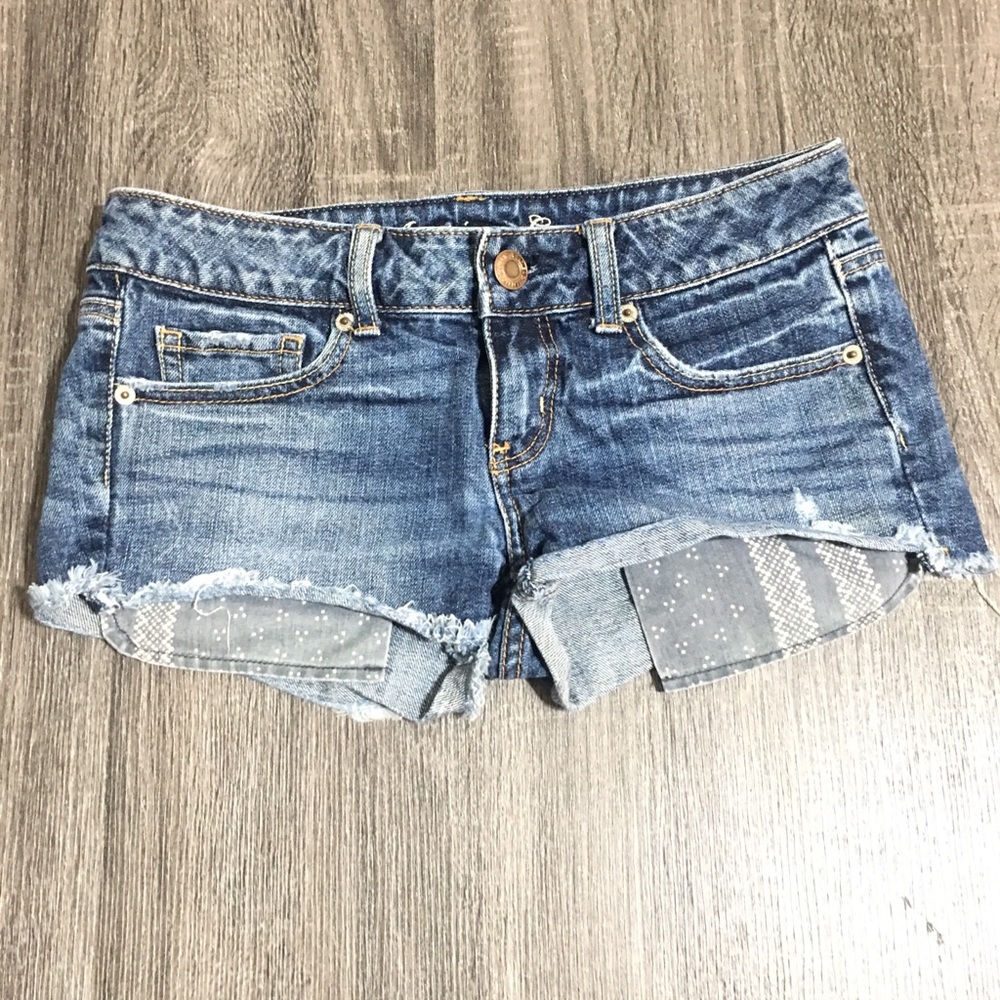 American Eagle jean short shorts size 0